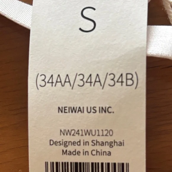 Neiwai Essentials Bandeau Bra NWT Size S - Picture 9 of 9